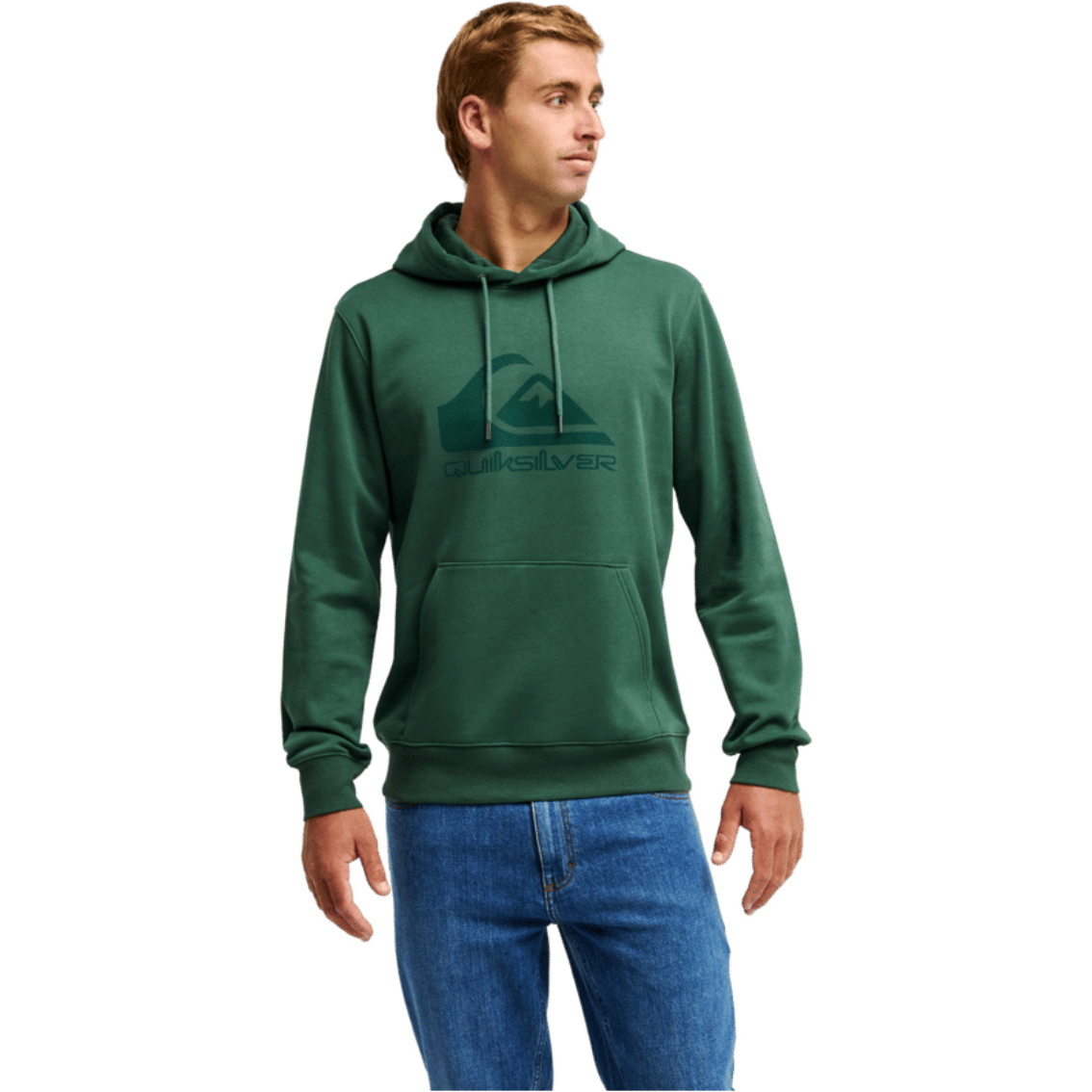 2026 Quiksilver Mens Comp Logo Hoodie EQYFT05053 - Forest